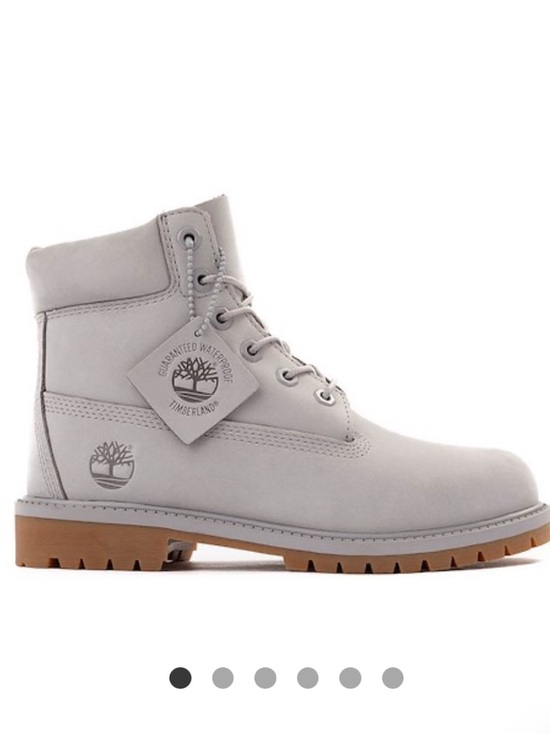 Timberland Shoes - Timberland Light Gray Leather Lace-Up Boot with Gum Lug Sole
